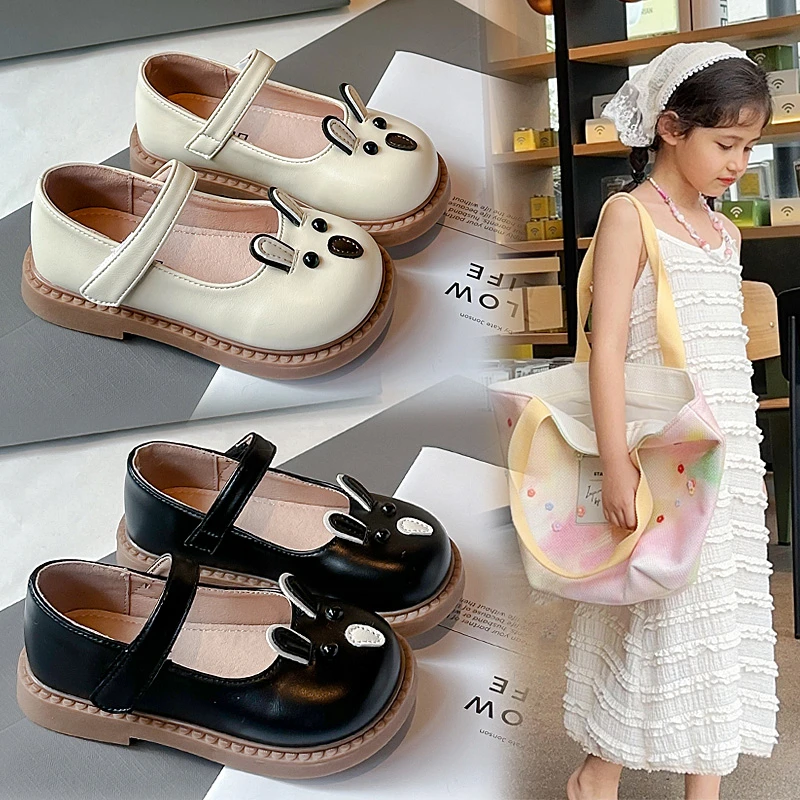 女童皮鞋2025春秋季新款软底宝宝低帮透气公主鞋中小童卡通小单鞋