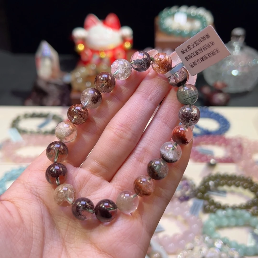 水晶手串未镶嵌毕业级四季幽灵10m