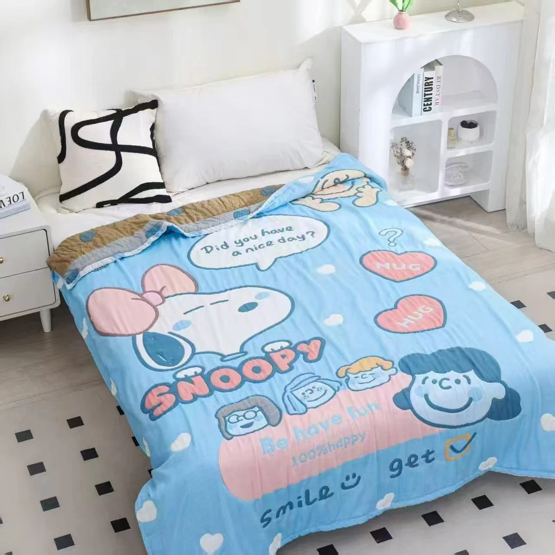 蓝色微笑小狗--150*200加厚面包被