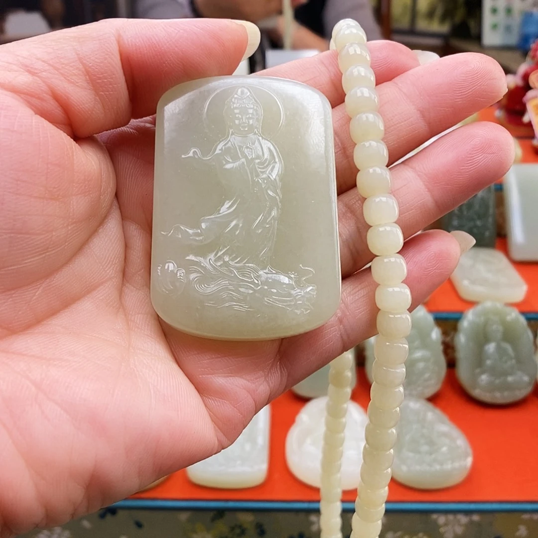 颈饰未镶嵌和田玉也*好