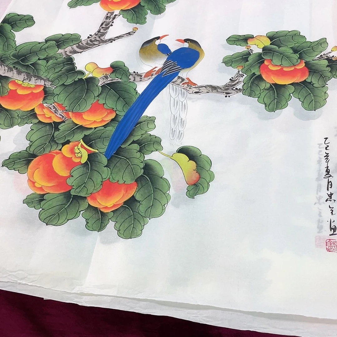 国画纯手绘花鸟山水字画