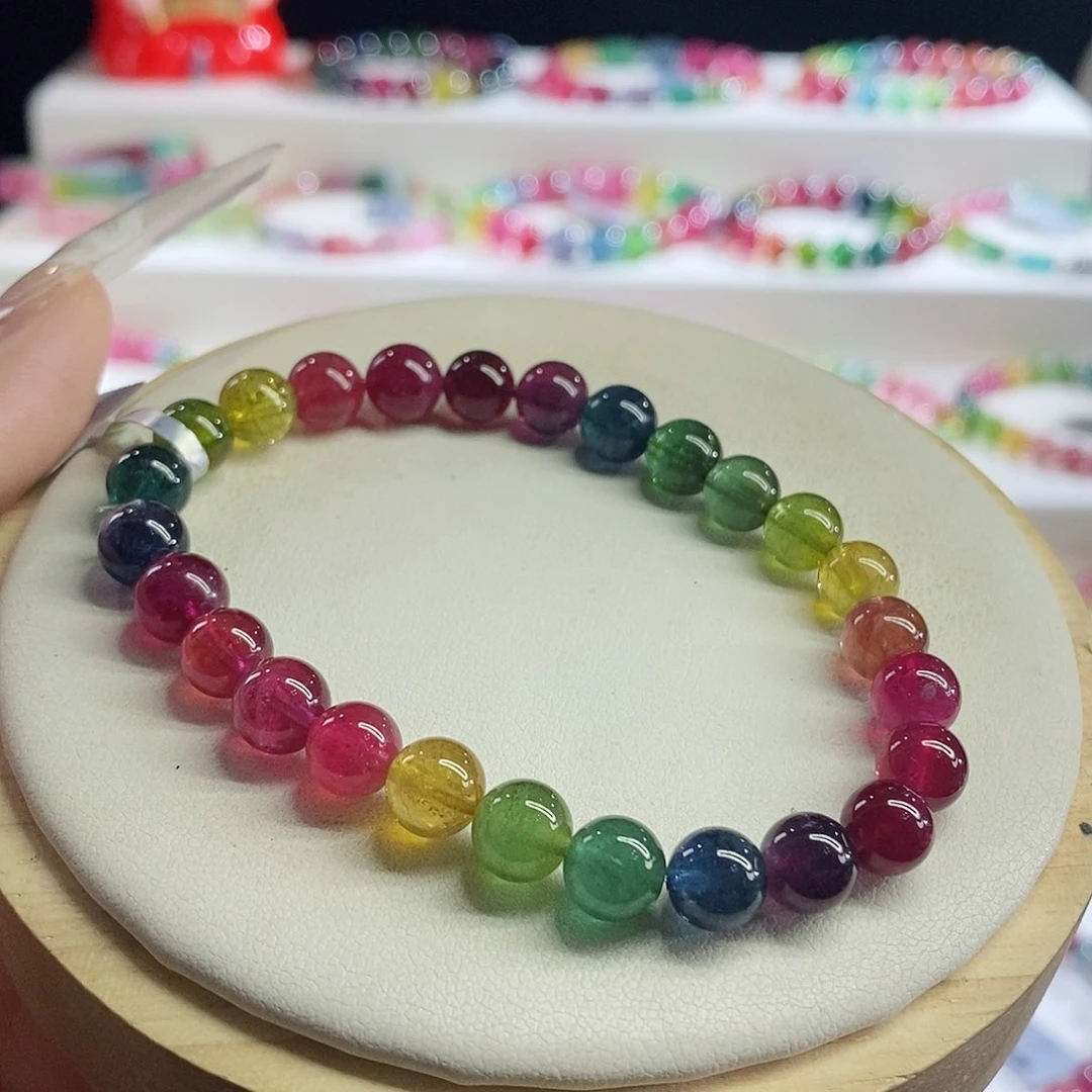 未镶嵌手链碧玺浓艳