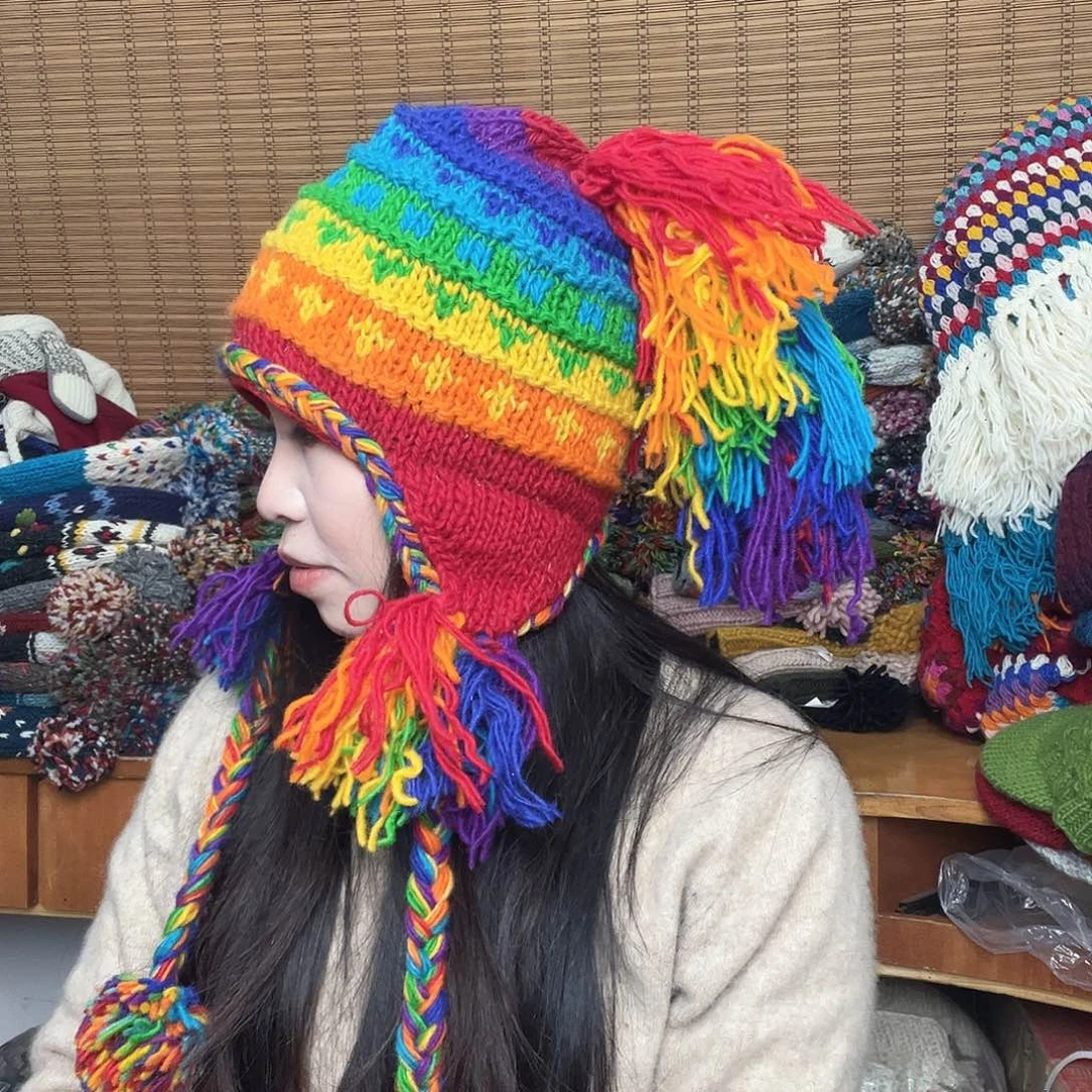 羊毛手工羊毛帽子518