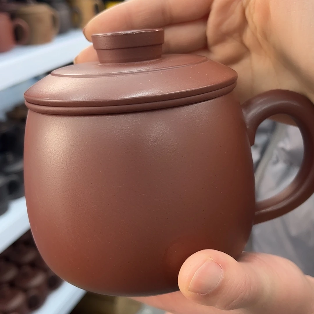 紫砂茶杯原矿紫砂 光素