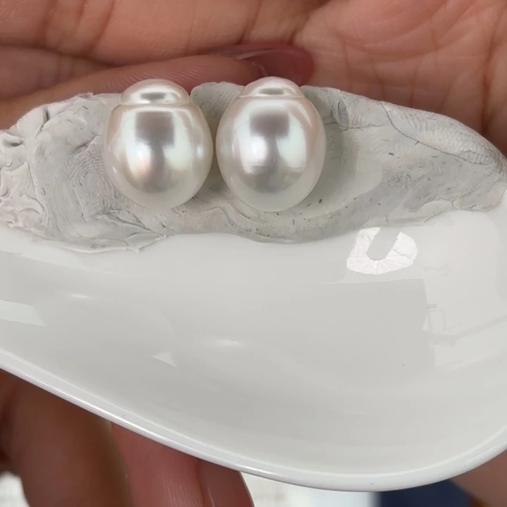 未镶嵌裸珠定制海水珍珠11-12澳白两颗