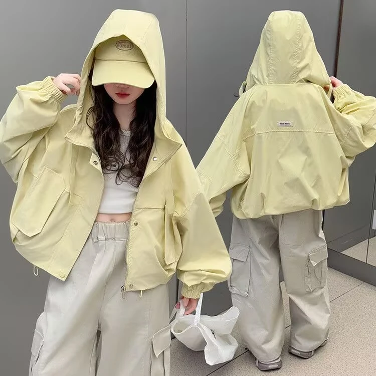 【现货】女童春秋外套2025新款韩版洋气百搭高级感6~12岁中大童上衣