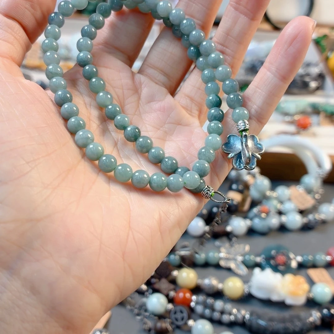 翡翠未镶嵌颈饰手串