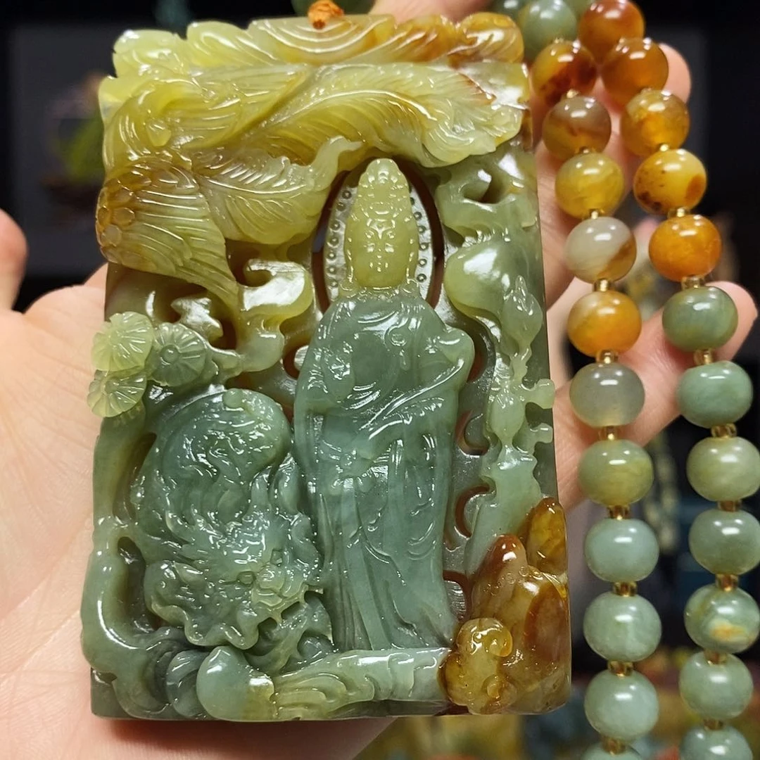 未镶嵌岫玉挂件吊坠