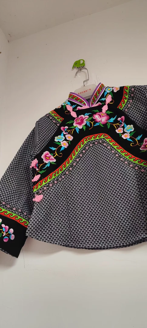 土布双排弯少数民族服饰复古刺绣时尚单件上衣