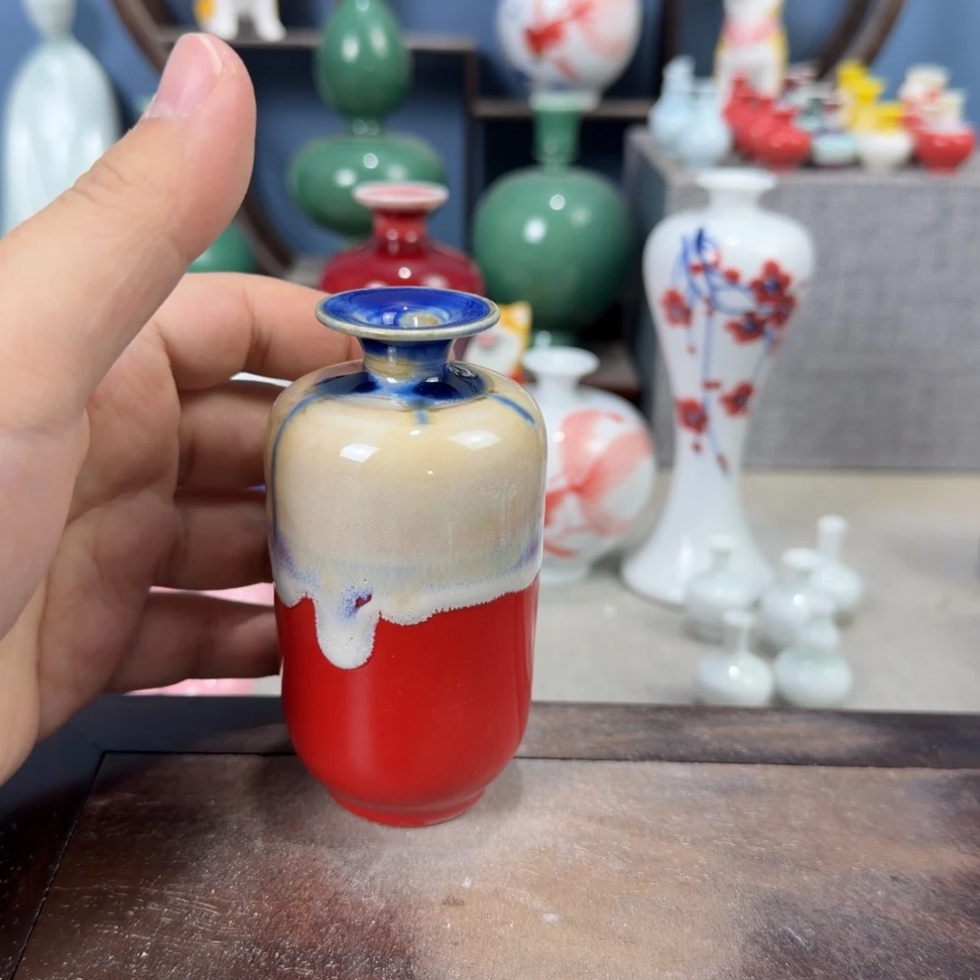 陶瓷手工小花器摆件