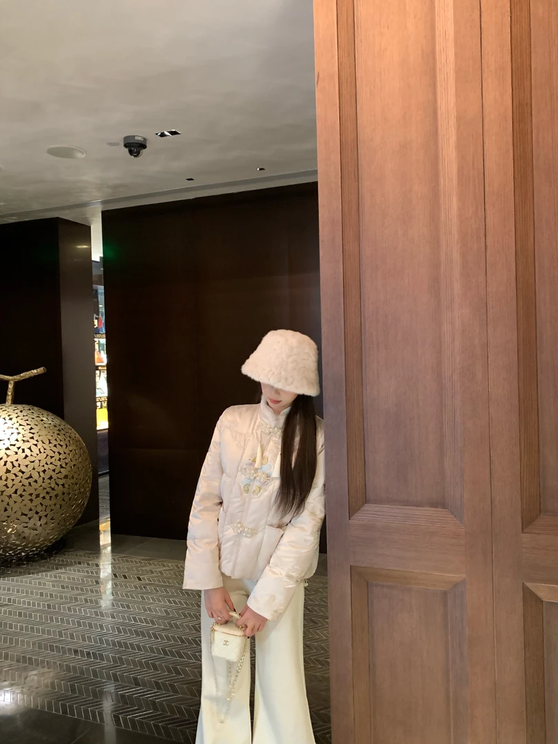 EIA一尧新中式国风【雪落长安】温柔知性气质棉服刺绣外套秋冬保暖