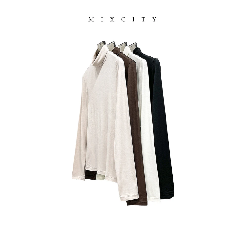 【亚楠本楠】奶油衣◆高领气质内搭修身轻柔打底衫3142