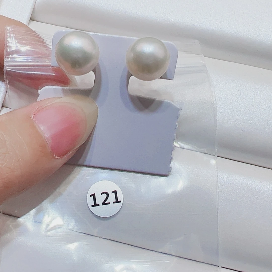 银S925镶嵌耳饰淡水珍珠