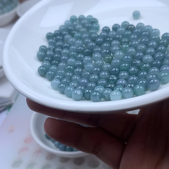 翡翠散珠35颗翡翠卡6