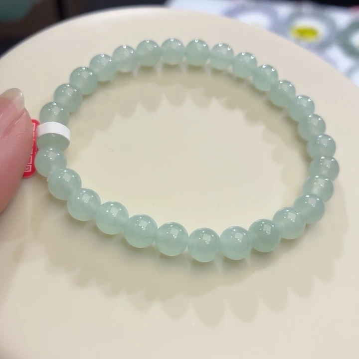 翡翠未镶嵌手链冰晴卡6.3