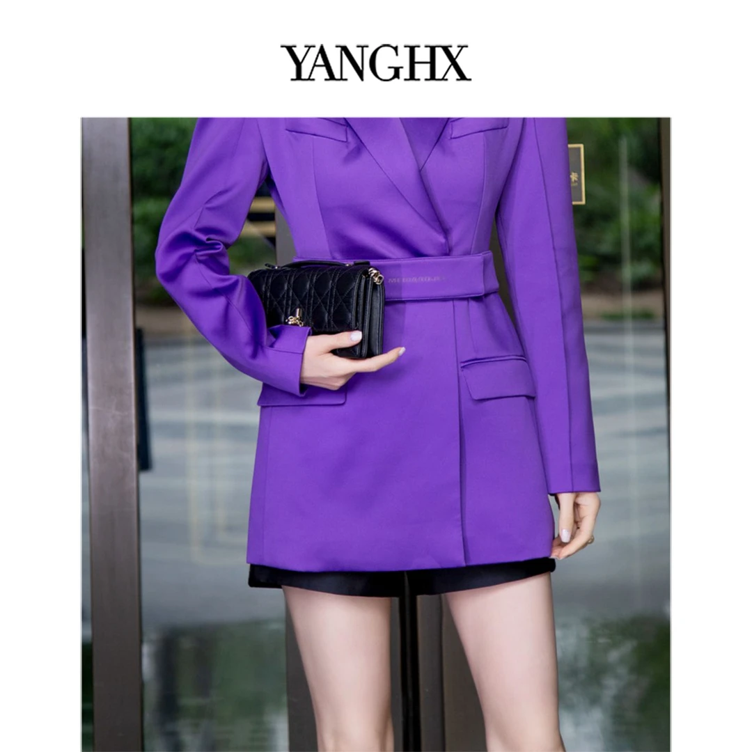 EDFNOT/杨红霞汝意HY黑色/白色醋酸短裤优雅时尚经典