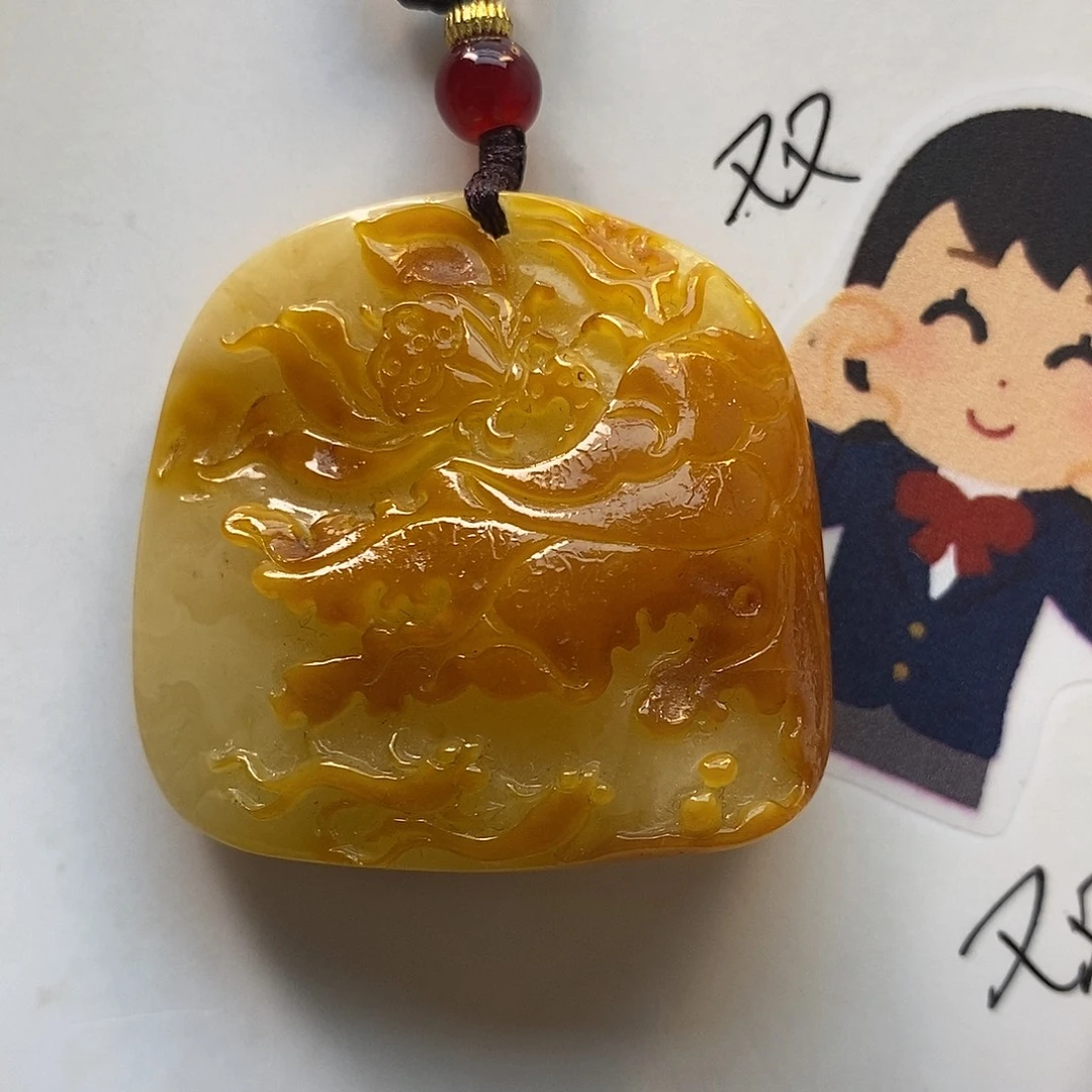 定制琥珀未镶嵌连年有余