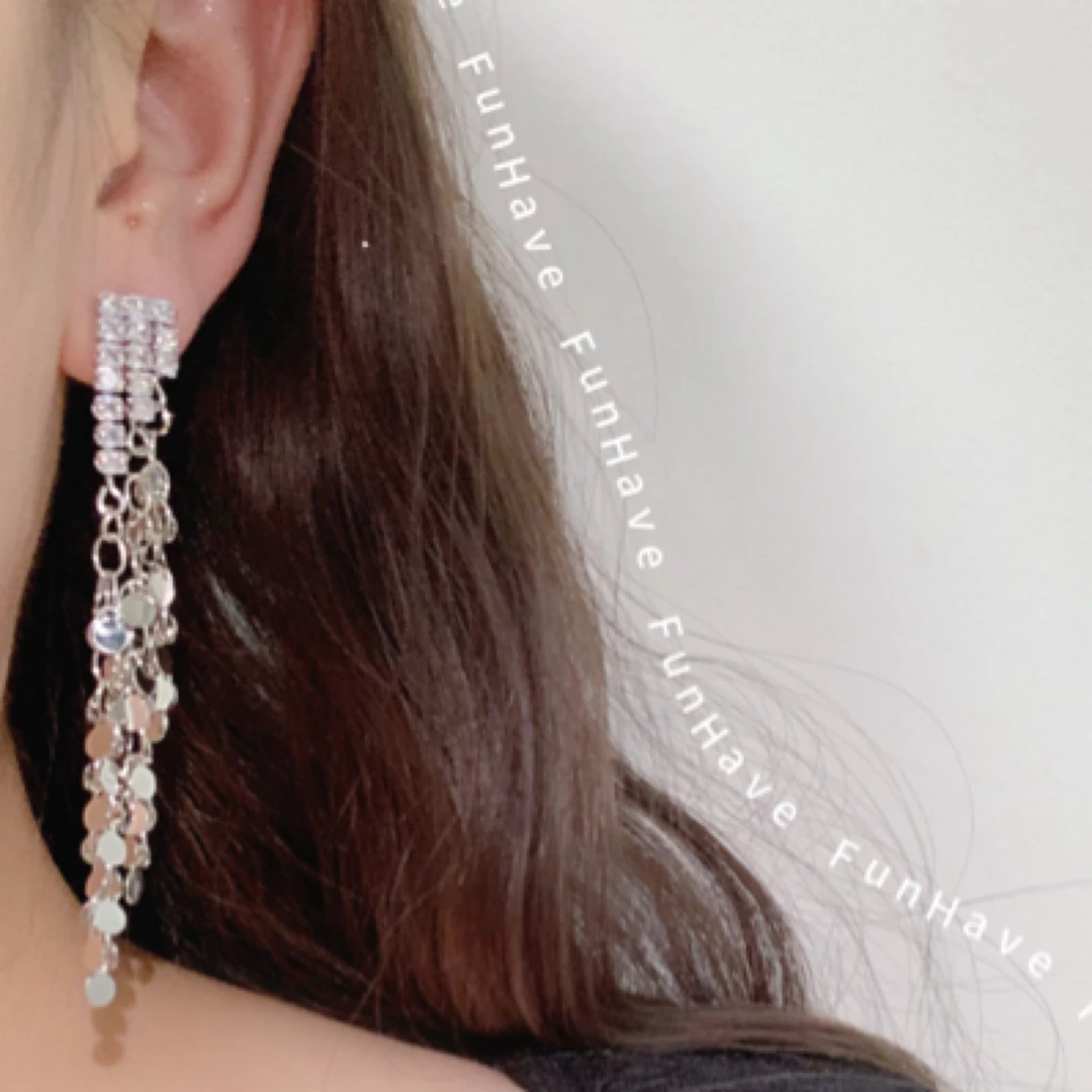合金亚克力耳饰 HaveFun/〈灿烂银河〉瀑布流苏千金风高级感耳饰