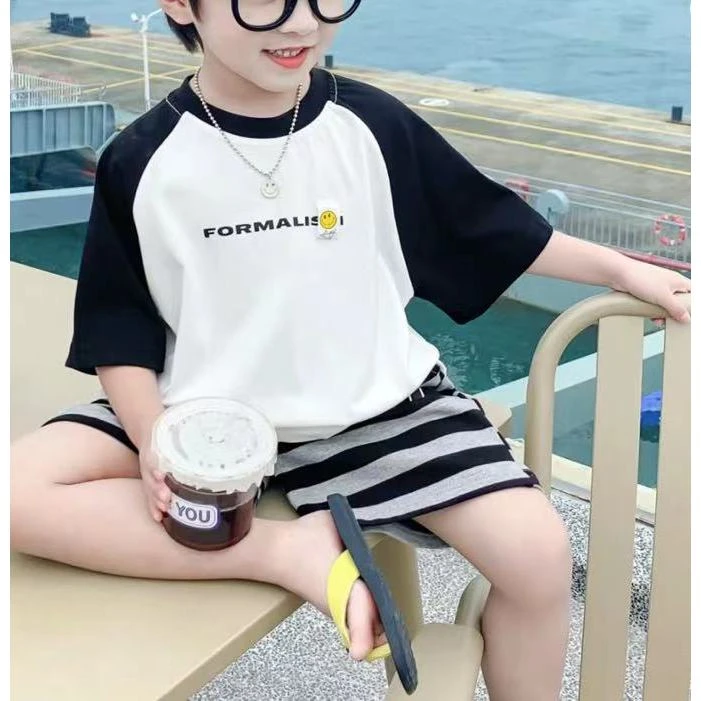 【纯棉插肩短袖X001-X100】夏款现货短袖儿童夏季宽松8-9TYG