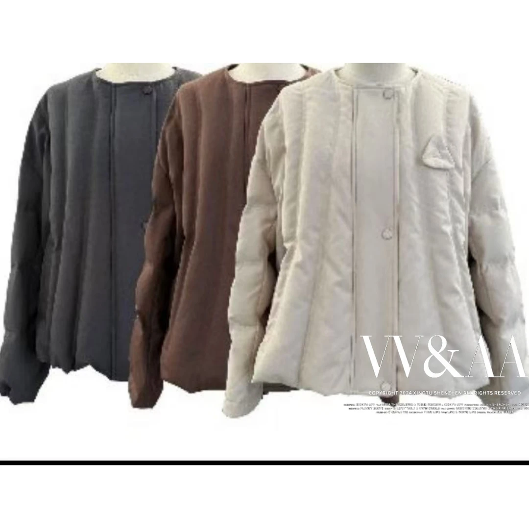 VV&AA 重工保暖衔缝圆领短款鹅绒服 XLY4850