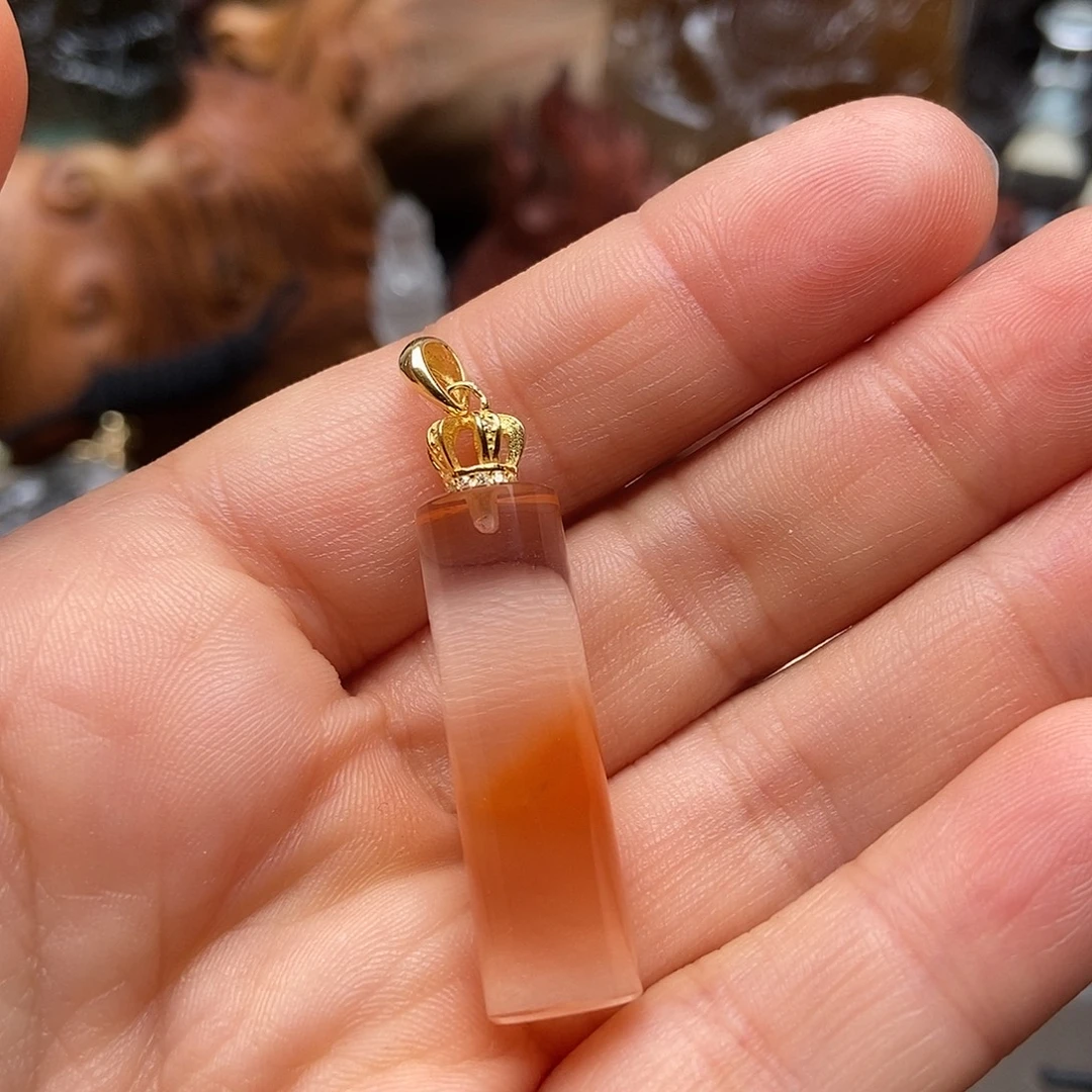 水晶颈饰银S925镶嵌吊坠