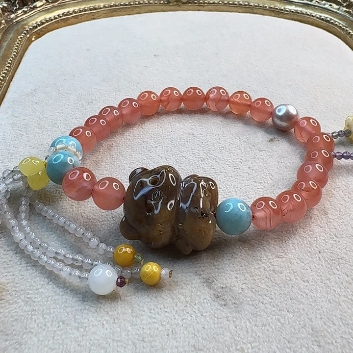 琥珀未镶嵌手链琥珀手串