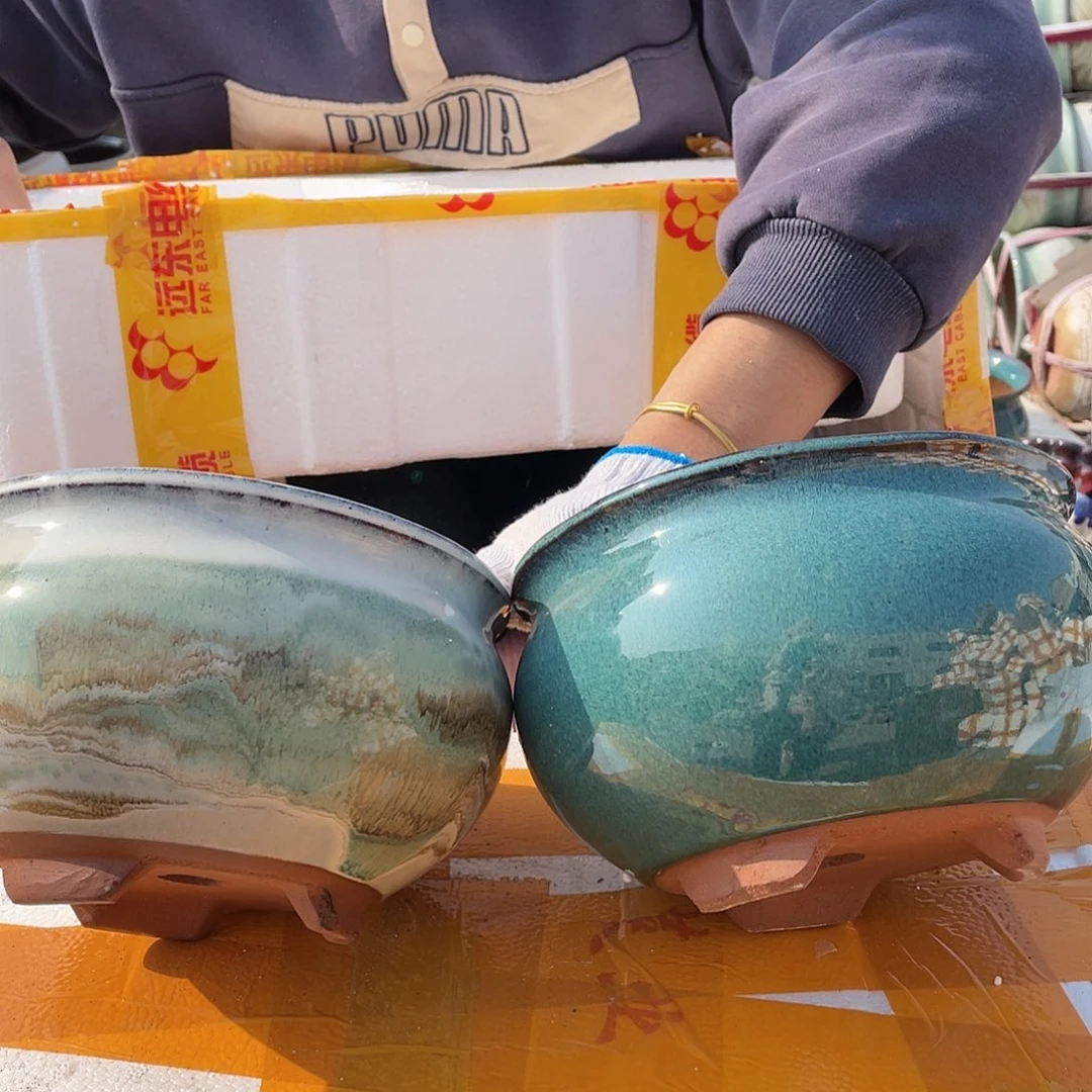 红陶宜兴紫砂花盆