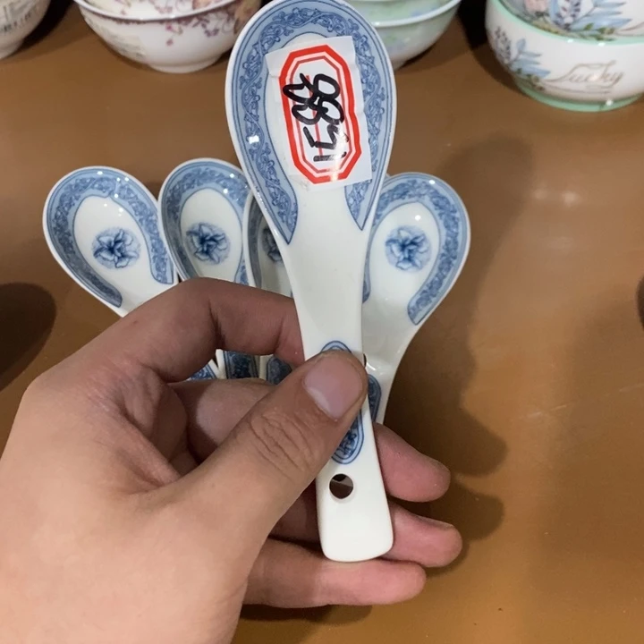摆件1588号6个装青花瓷小勺子