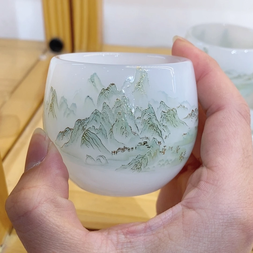 千里江山琉璃主人杯