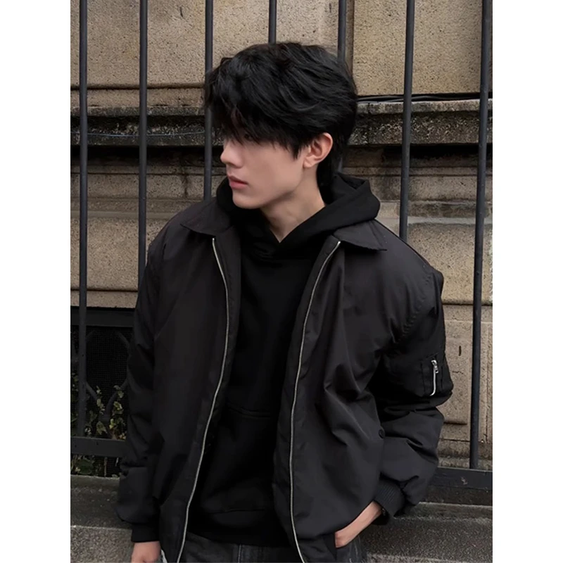 行星世界ma1飞行夹克短款翻领男生开春外套痞帅cleanfit棒球服潮