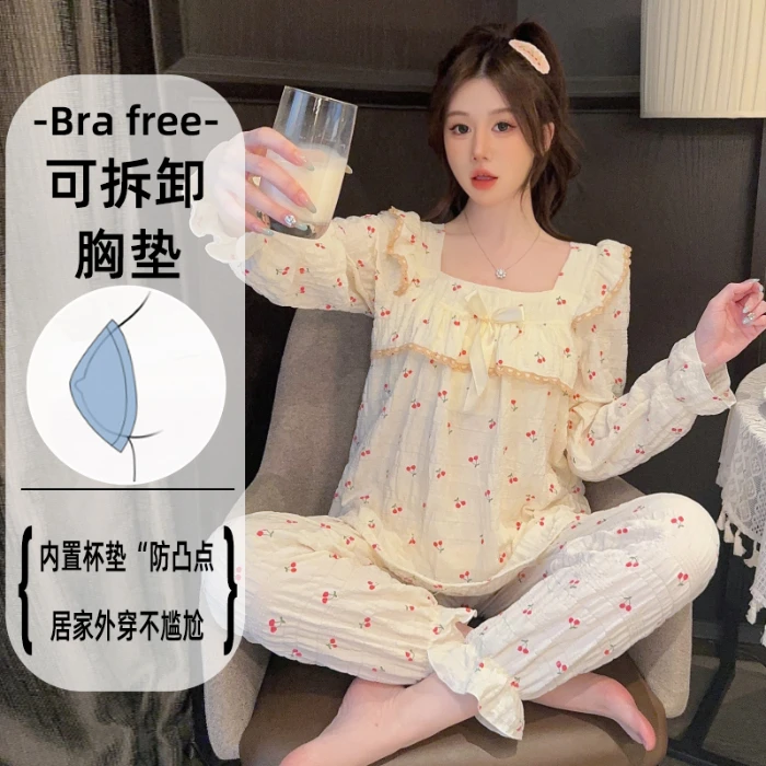 【5】品牌睡衣淸仓 款多量少 睡衣女夏天学生可外穿家居服套装薄款
