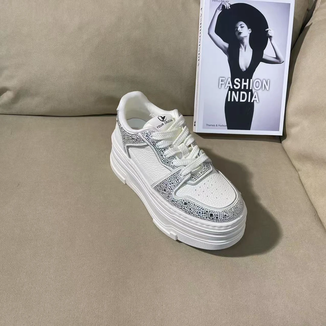 934【黑色】四季新款运动休闲老爹鞋厚底牛羊羊珍珠配饰5cmG