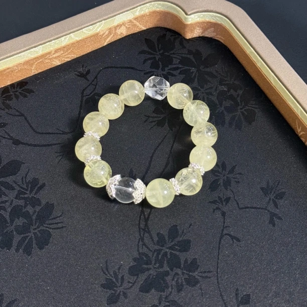 【满满】天然水晶柠檬黄水晶13mm手串Y546