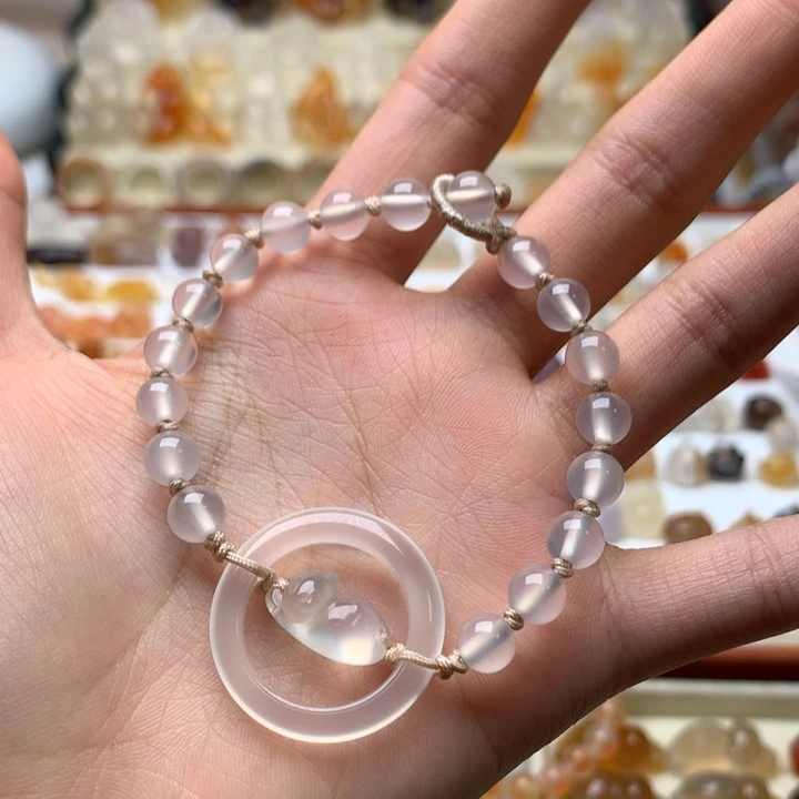 玛瑙/玉髓未镶嵌玛瑙趴趴猫手绳