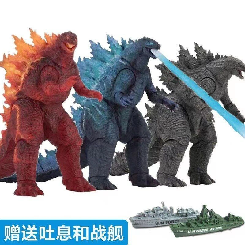 恐龙哥斯拉M大战金刚可男红莲NECA动手玩具怪兽模型SH礼物之王办