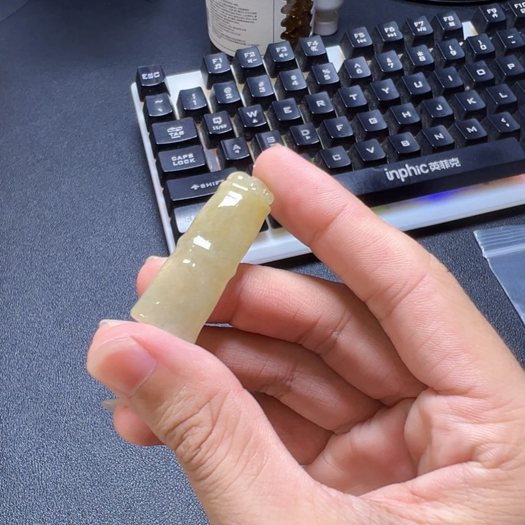 翡翠未镶嵌颈饰竹节翡翠a货