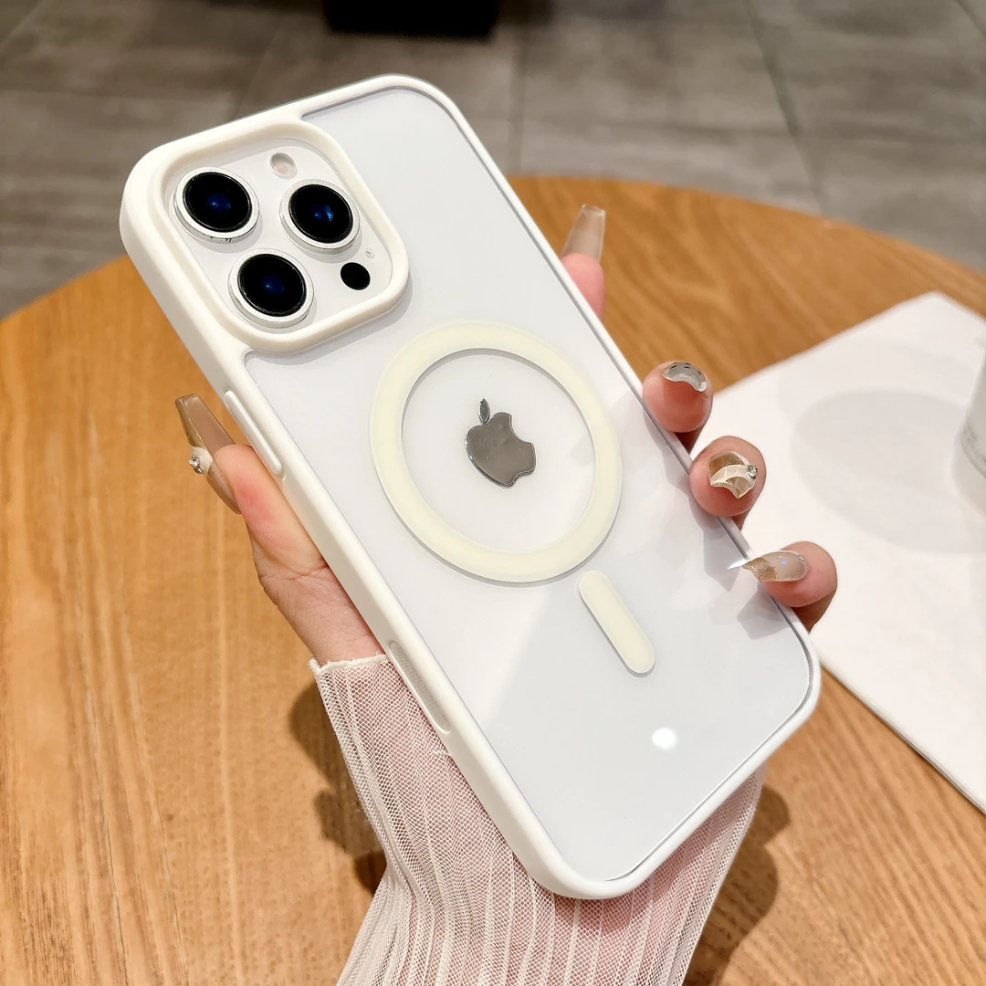 亚克力苹果透明磁吸iPhonePromax【Ai触控按键】16Pro手机壳全包