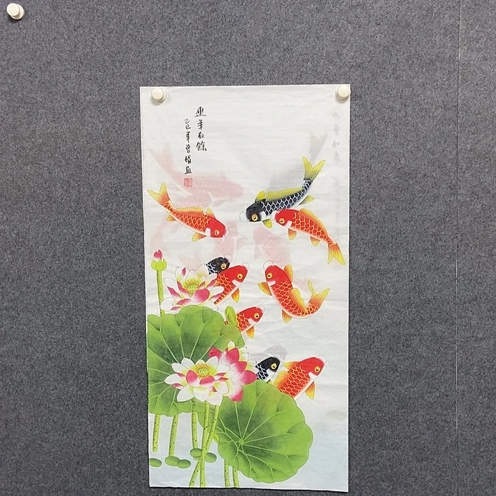 国画三尺工笔花鸟一幅