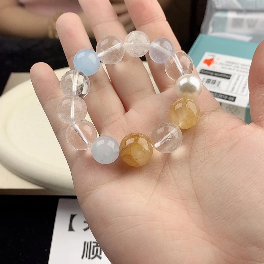 银S925镀金镶嵌手链水晶