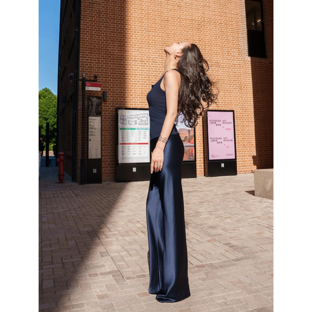 【余书】“空调裤”简约休闲宽松垂感舒适百搭直筒阔腿长裤Y3258