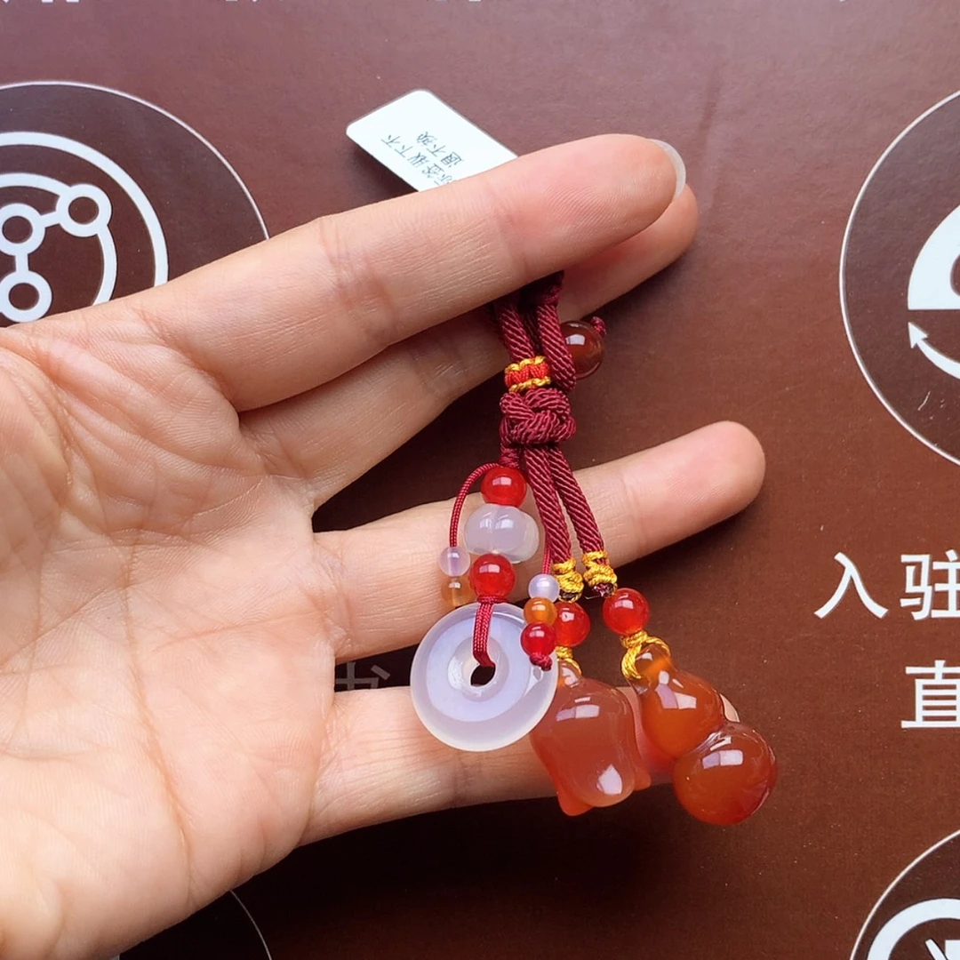 【闪购商品】玛瑙/玉髓车挂未镶嵌钥匙扣