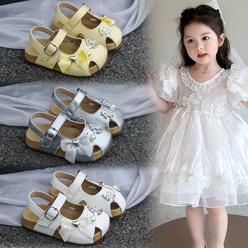 22-36女童夏季镂空水钻凉鞋防滑小童欧若风小木马公主凉鞋501