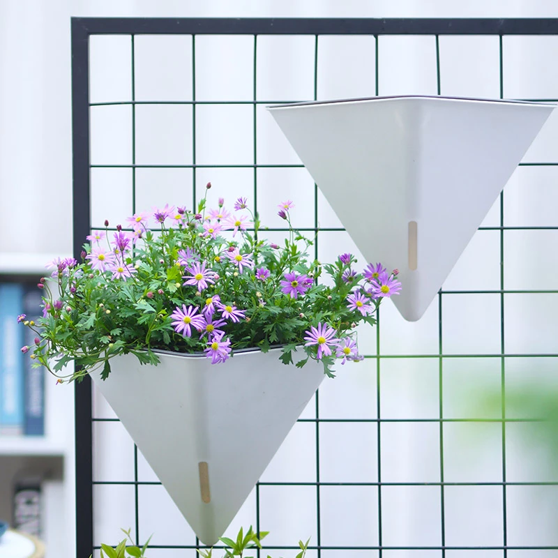 三角形自吸水墙壁花盆壁挂花盆挂墙花盆挂式花盆绿植种植塑料花盆