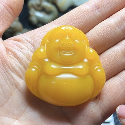 白玉菩提吊坠摆件