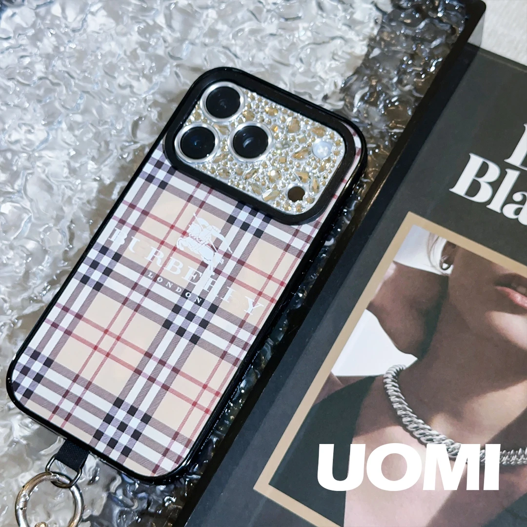 Uomi经典秋冬格纹手机壳适用iPhone17ProMax苹果16PM