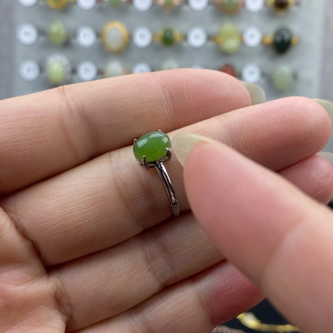 和田玉（碧玉）戒指合金
