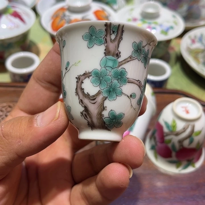 纯手绘精品盖碗杯