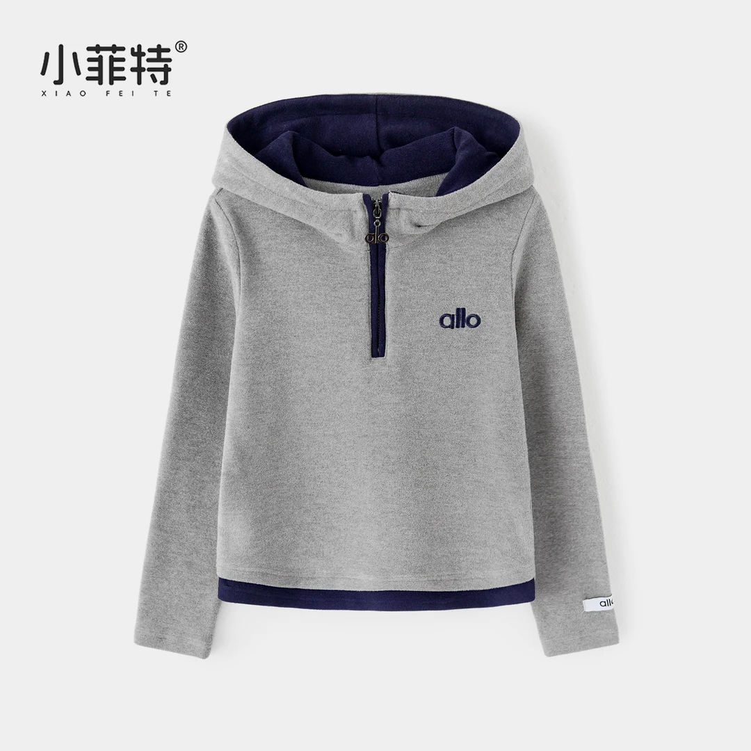 小菲特女童秋冬装新款连帽长袖T恤衫中大童儿童休闲上衣YNYD56012