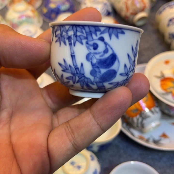 纯手绘精品盖碗杯