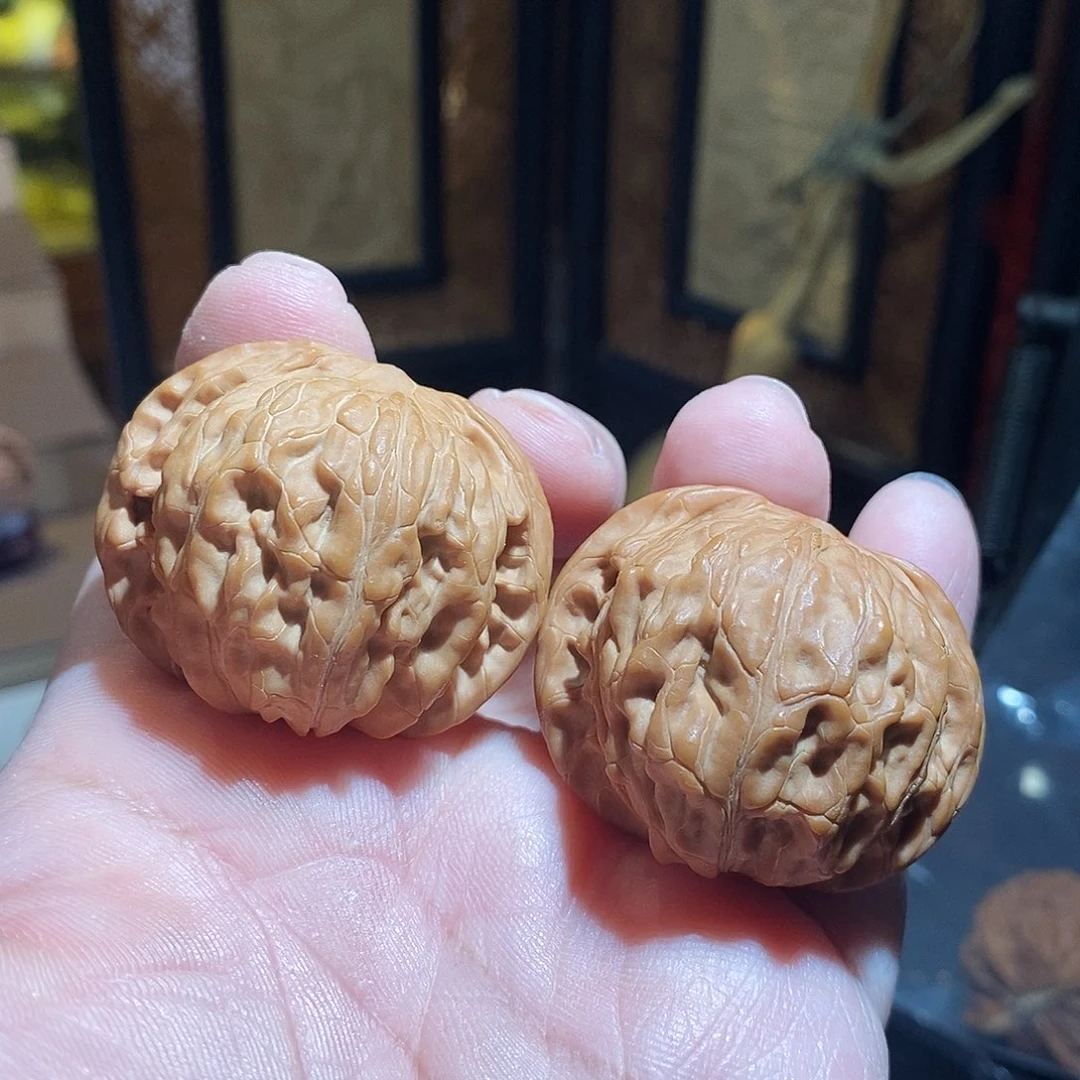 文玩核桃把件41.5磨盘全品